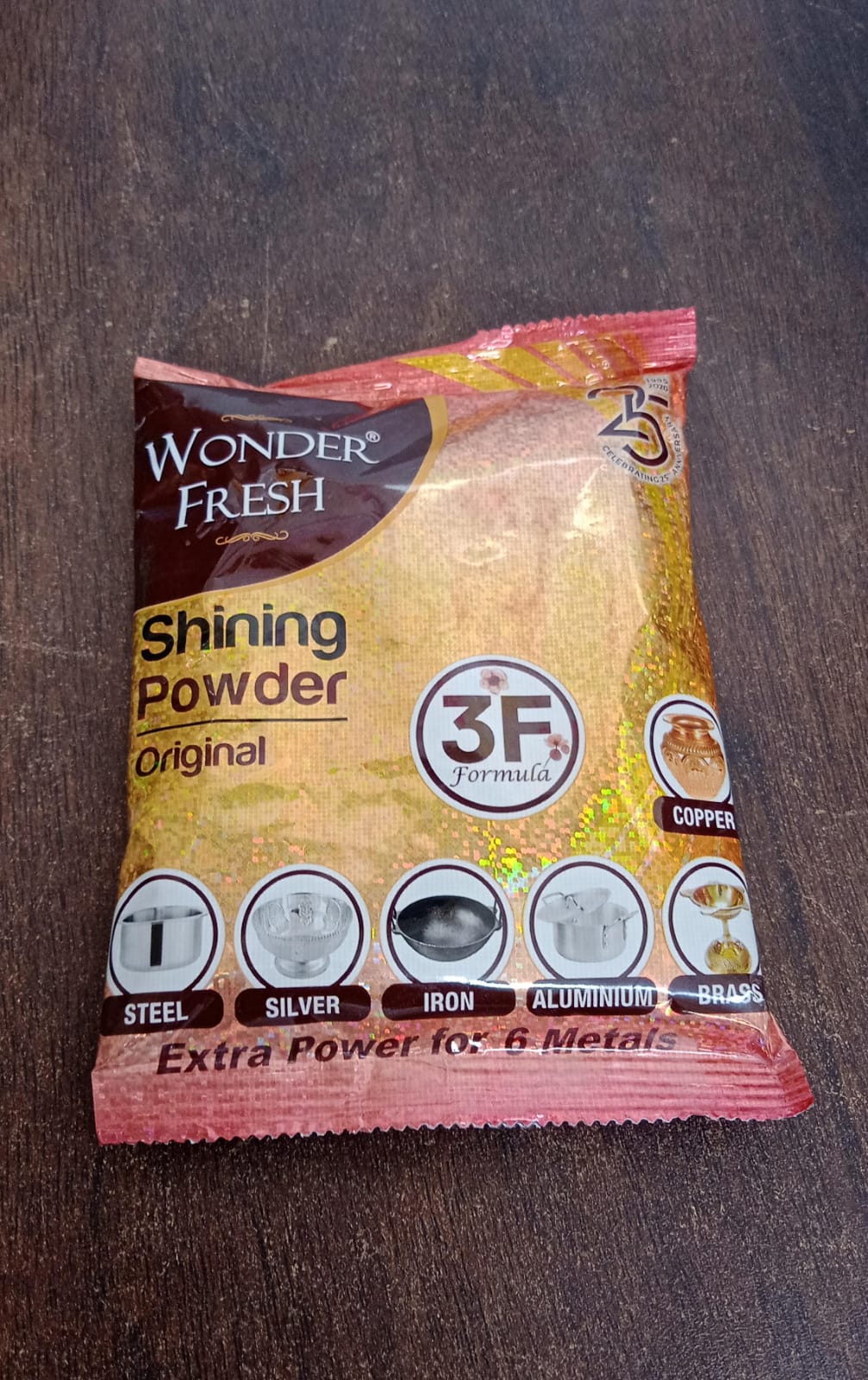 Shining Powder, Cleans and Polishes Copper, Brass, Silver, Aluminum, Iron, and Steel, Removes Tarnish and Oxidation (200 GM) Shining Powder, Cleans and Polishes Copper, Brass, Silver, Aluminum, Iron, and Steel, Removes Tarnish and Oxidation (200 GM)